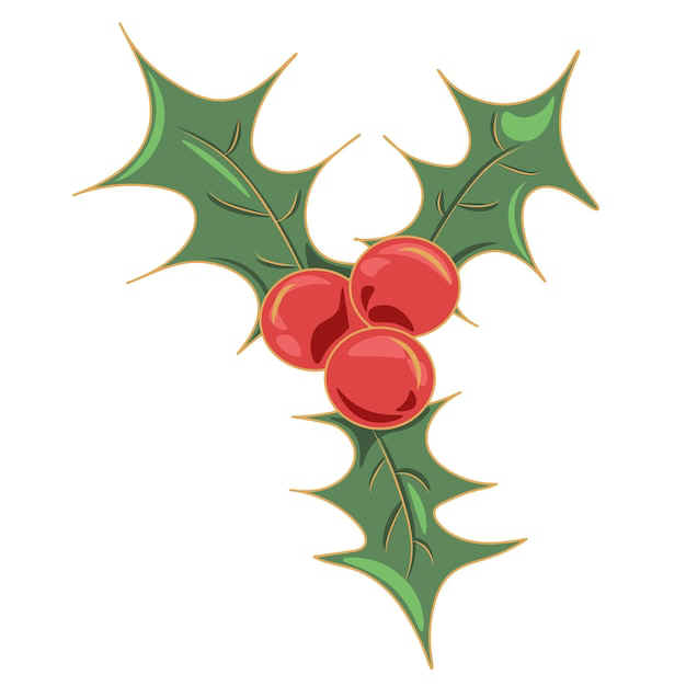 Christmas berries leaves graphics